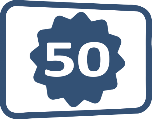 50 francs pour votre engagement Une représentation symbolique de la prime de recommandation de 50 francs – un petit merci pour votre recommandation à des amis ou à la famille.